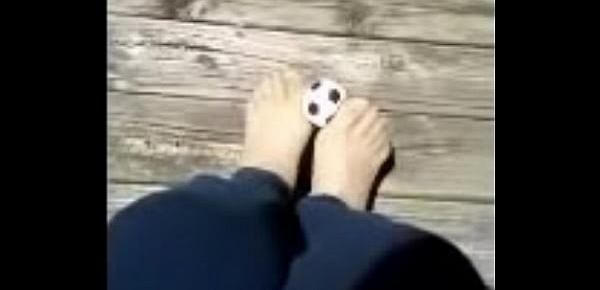  Foot Soccer With Nude Nylon Stockings 1